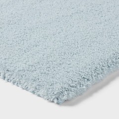 24″x60″ Spa Plush Bath Rug Light Blue – Threshold: Machine Washable, Tufted