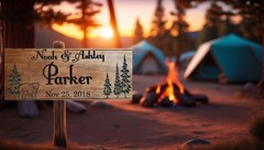 Custom Carved Wooden Sign with Bear | Rustic Home Cabin Wall Decor