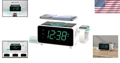 Smartset Dual Alarm Clock – Ultra Fast 15W Wireless Charging