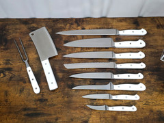 WUSTHOF CLASSIC White-Handle 13 Piece Set with *SUPER RARE* Clear Acrylic Block!