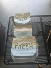 FHF Farmhouse Fresh Canvas Cosmetic Bag (Lot of 14 Bags) Skincare