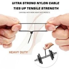 100-1000pcs Heavy Duty 8″ 12″ 15″ 18″ Nylon Plastic Cable Wire Zip Ties Wrap US