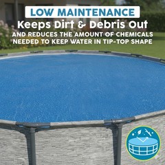Bestway Round Solar Pool Cover for 18′ Frame & Steel Wall Above Ground Pools