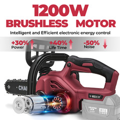 12 inch Cordless Chainsaw For Milwauke M18 Battery Top Handle Brushless 1200W