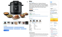 Ninja HyperHeat 9in1 Electric Pressure Cooker | 6.5 Qt Multi Cooker – Grey
