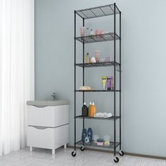 Carbon Steel Metal Shelf Organizer with Hooks for Kitchen DIY Combination Design