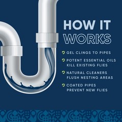 Fruit Fly Drain Treatment | Drain Fly Eliminator | All-Natural Eliminates Gna…