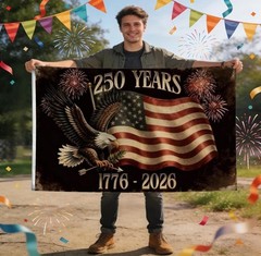 250 Years America Flag 3×5 FT 250th Anniversary USA Patriotic Flag 1776-2026