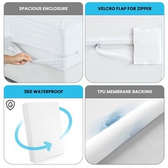 Zippered Mattress Encasement Waterproof Protector Hypoallergenic Mattress Cover