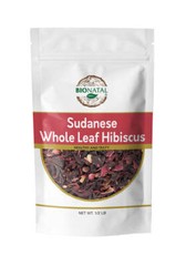 BioNatal Sudanese Whole Leaf Hibiscus 0.5lb | Dried Herbal Tea, Caffeine-Free