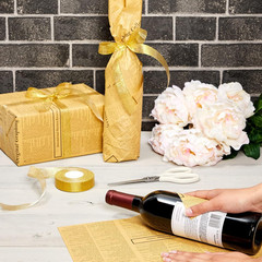 Brown Wrapping Paper Sheets Newspaper Print – 12 Pack, 27.75 X 19.75 in – Vintag