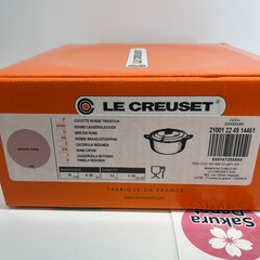 Le Creuset Cocotte Ronde 22cm Mauve Pink Enameled Cast Iron Silver Knob JPN New