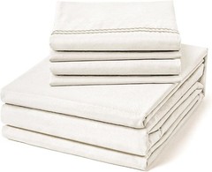 4/6 Piece Soft Microfiber Sheet Set Deep Pocket Bedding Easy Care – ClevaHome