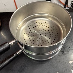 1801 Revere Ware 3 qt Sauce Pot Stainless Handled Steamer Double Boiler Lid Set
