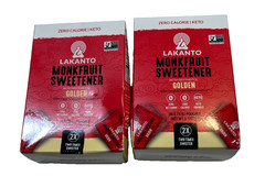 2x Lakanto Monkfruit Sweetener Golden – 60 Packets – Keto, Sugar-Free 8/26