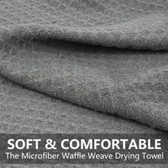 3 Pcs Microfiber Waffle Weave Glass Window Auto Home Cleaning Towel 24×16 inch