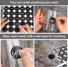 180 Spice Jar Labels – Chalkboard Stickers, Preprinted and Blank – 1.5 in