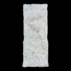 Baby Alpaca Cria White Bed Floor Runner Rug 69” x 26.5”