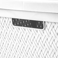 Sterilite Wide 3 Drawer Cross Weave Tower, White Plastic Storage Chest Organizer