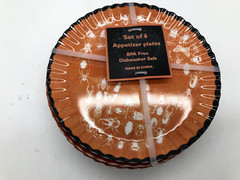 Melamine 6.5in Halloween Orange & Black Bug Plate Set of 6 BB02B29022
