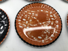 Melamine 6.5in Halloween Orange & Black Bug Plate Set of 6 BB02B29022