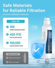 AQUA CREST RV Inline Water Filter, Reduces Chlorine, Bad Taste, odor for RVs(2)