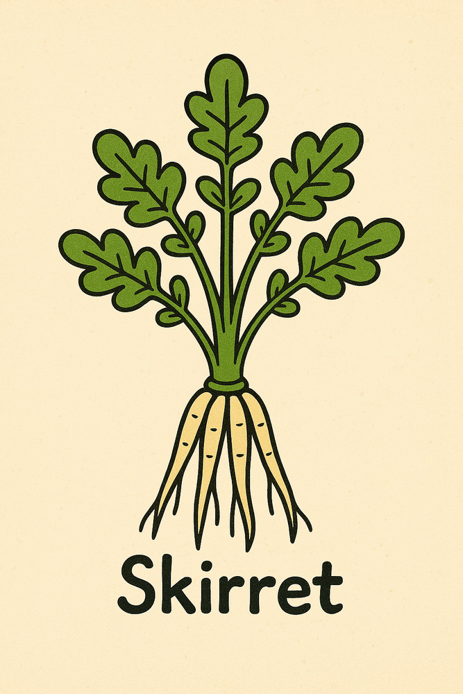 Skirret (Sium sisarum) Perennial Root Vegetable – 25+ Seeds (2024 crop)