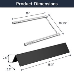 For Weber Spirit I & II 200 Grill Parts 7635 Flavorizer Bars 69785 Grill Burner