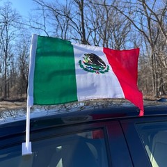 2 PACK MEXICO CAR AUTO DEALER SUPPLIES Window Clip On Flags Sale Flag