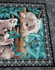 Vintage Koala Tapestry Wall Hanging Made In Turkey 100% Cotton 58×39″