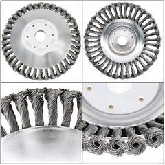 6 8 10 inch Steel Wire Wheel Brush Cutter Weed Eater Trimmer Head w/ Adapter Kit