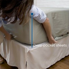 New My Pillow Bed Sheet Set 100% Certified Giza Egyptian Long Staple Cotton