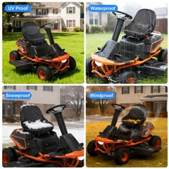 Universal Riding Lawn Mower Tractor Seat Cover Waterproof Oxford w/ Storage Bag