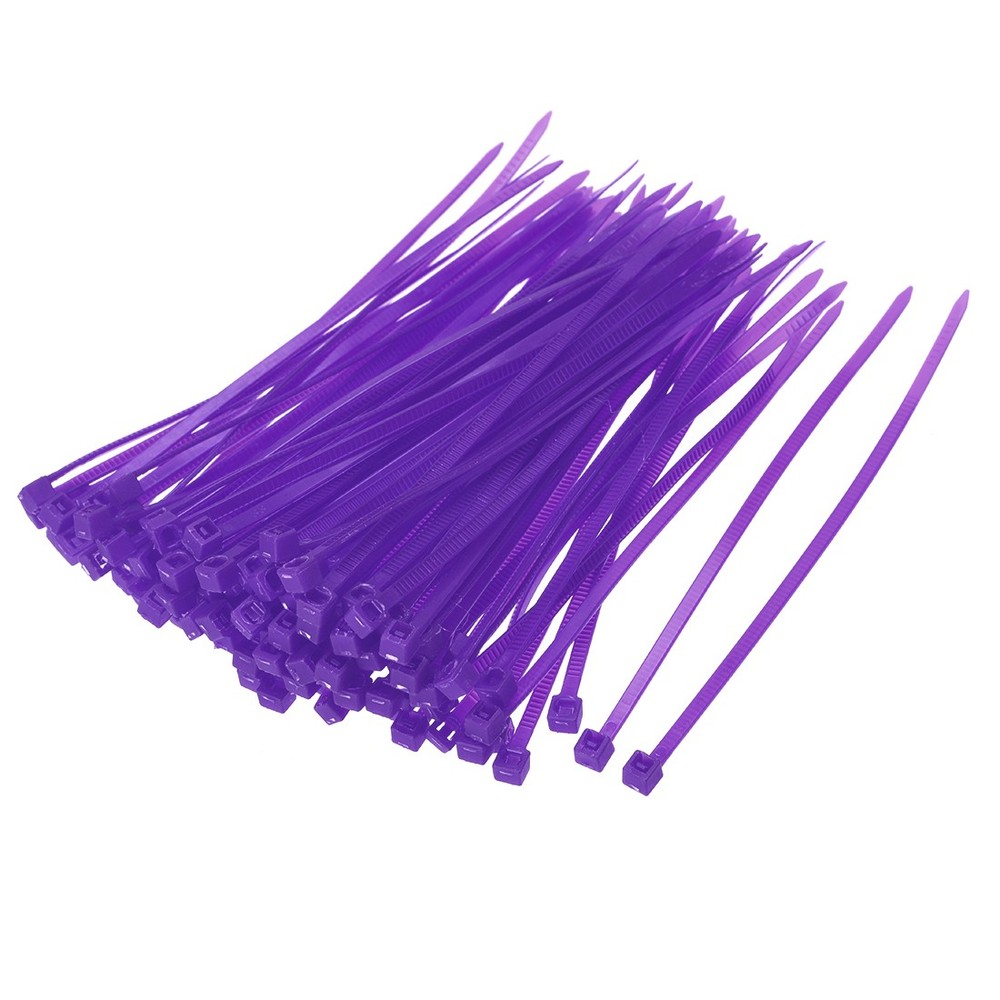 Nylon Cable Ties 4 Inch Self-Locking Zip Ties 0.09″ Width Purple 100pcs