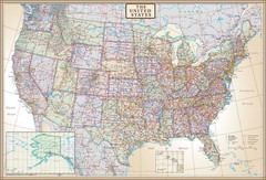 Swiftmaps United States Map US, USA Wall Map Poster Mural “Executive Edition”