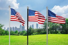 10ft Flag Pole Outdoor Aluminum In Ground Flag Pole 10′ Silver Flag Pole