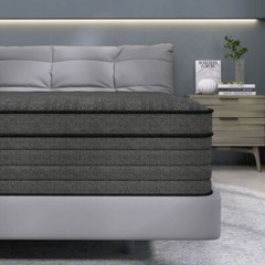 12″14″ Mattress in A Box Hybrid InnerSpring Twin Full Queen King Size Cool Black