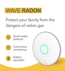 Airthings Wave Plus 2930 Smart Indoor Air Quality Monitor W/ Radon Detection