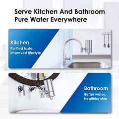 Waterdrop WD-FC-06 Stainless-Steel Faucet Water Filter,Tap Water Filter,1 Filter