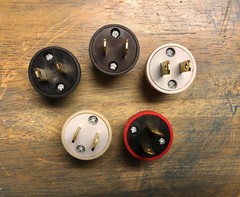 Antique Replica Electrical Plug – Long neck decagon design polarized cord rewire