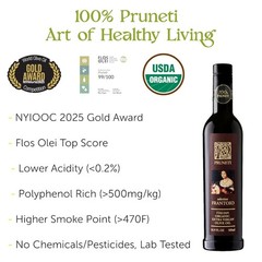 Pruneti – Frantoio Robust Organic New 2024-2025 Early Harvest Italian Olive 16.9