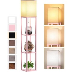 Tall Shelf Lamp W/ 3 Color Temperature LED Bulb Open Top Design 3 Tier Storage