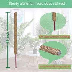 2 Pk 48” Bendable Moss Pole For Monstera Plant Coir Climbing Plant Support Stick