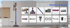 Cordless Vacuum Cleaner 65KPa 550W 75min Runtime Stick Carpet Floor Cleaner