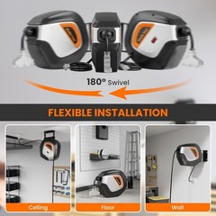 Giraffe Tools 50FT Retractable Extension Cord Reel 14/3AWG SJT Power Cord Reel
