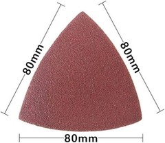 100PCS Multi-Tool Hook Loop Sandpaper Disc Triangle Sanding Pads for Oscillating