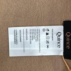Quince Cashmere Throw Blanket 50×60 Beige Soft Fringe Cozy Luxury New Tags