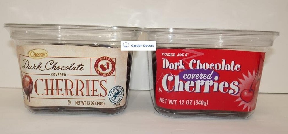 Trader Joe’s & Choceur Dark Chocolate Covered Cherries 12oz 340g Two Containers