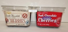 Trader Joe’s & Choceur Dark Chocolate Covered Cherries 12oz 340g Two Containers
