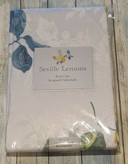 Benson Mills ~ Jacquard Tablecloth ~ 52″ x 70″ ~ Seville Lemons ~ Easy Care